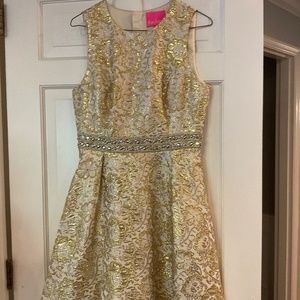 Lilly Pulitzer Gold Cocktail Dress